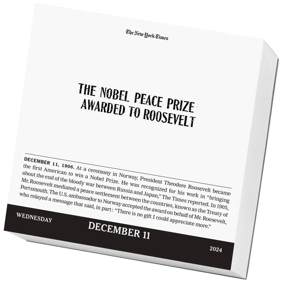 New York Times Headlines In History 2024 Desk Calendar 4 New York Times Headlines In History 2024 Desk Calendar - Image 2