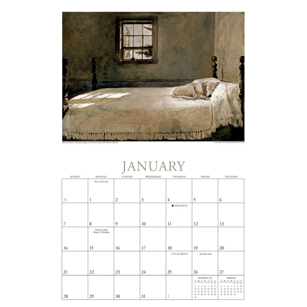 Art Of Andrew Wyeth 2024 Wall Calendar 5 Art Of Andrew Wyeth 2024 Wall Calendar - Image 3