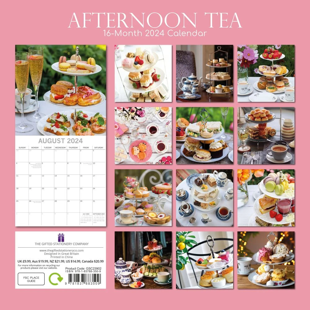 Afternoon Tea 2024 Wall Calendar 4 Afternoon Tea 2024 Wall Calendar - Image 2