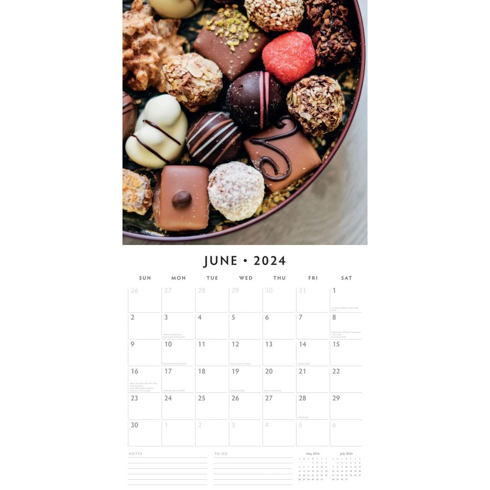 Chocolate Lovers 2024 Wall Calendar 5 Chocolate Lovers 2024 Wall Calendar - Image 3
