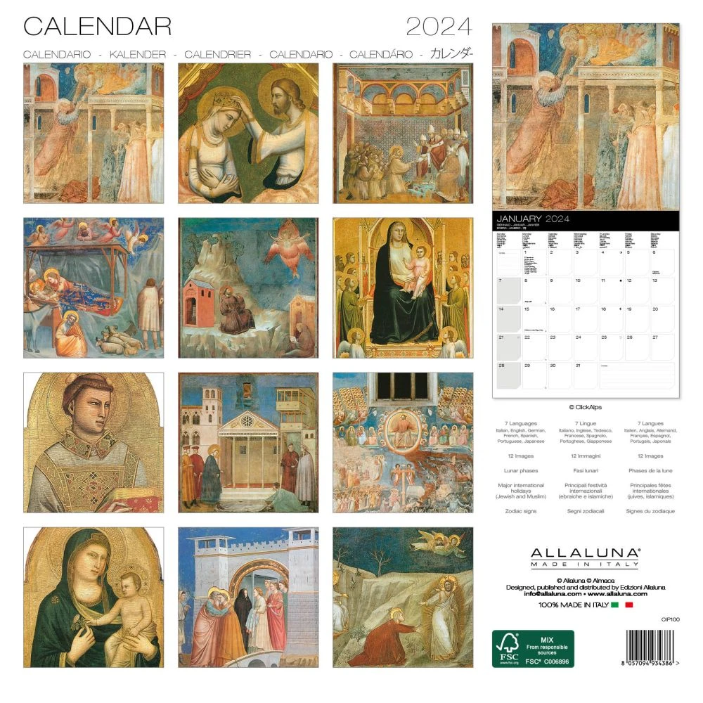 Giotto 2024 Wall Calendar 4 Giotto 2024 Wall Calendar - Image 2