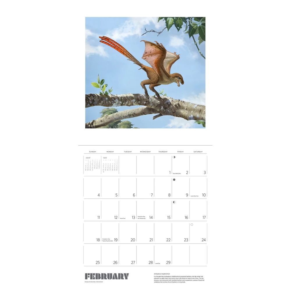 Dinosaurs Art 2024 Wall Calendar 5 Dinosaurs Art 2024 Wall Calendar - Image 3