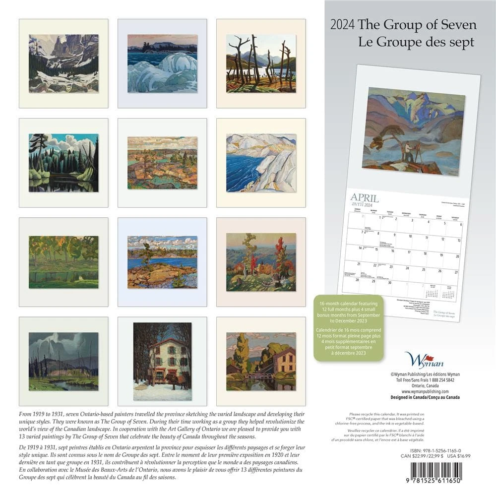 Group Of Seven AGO 2024 Wall Calendar 4 Group Of Seven AGO 2024 Wall Calendar - Image 2