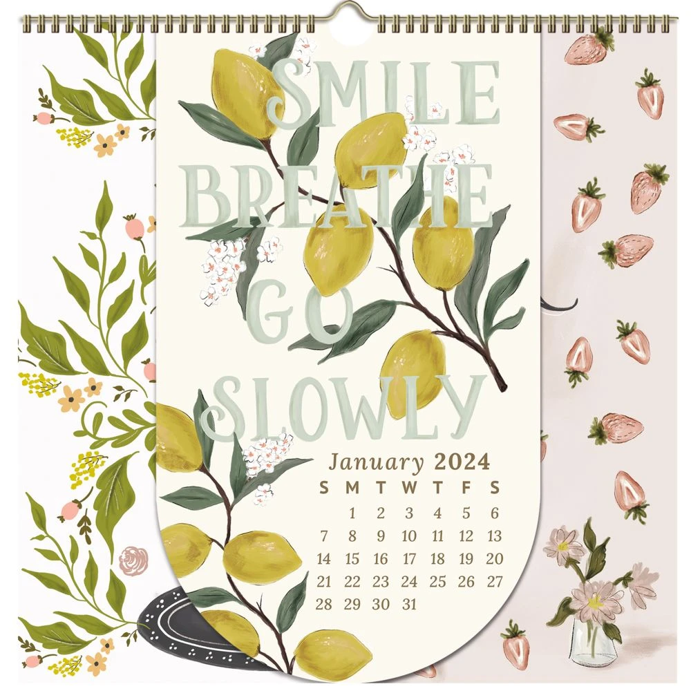 Just Breathe Die Cut Spiral 2024 Wall Calendar 8 Just Breathe Die Cut Spiral 2024 Wall Calendar - Image 6