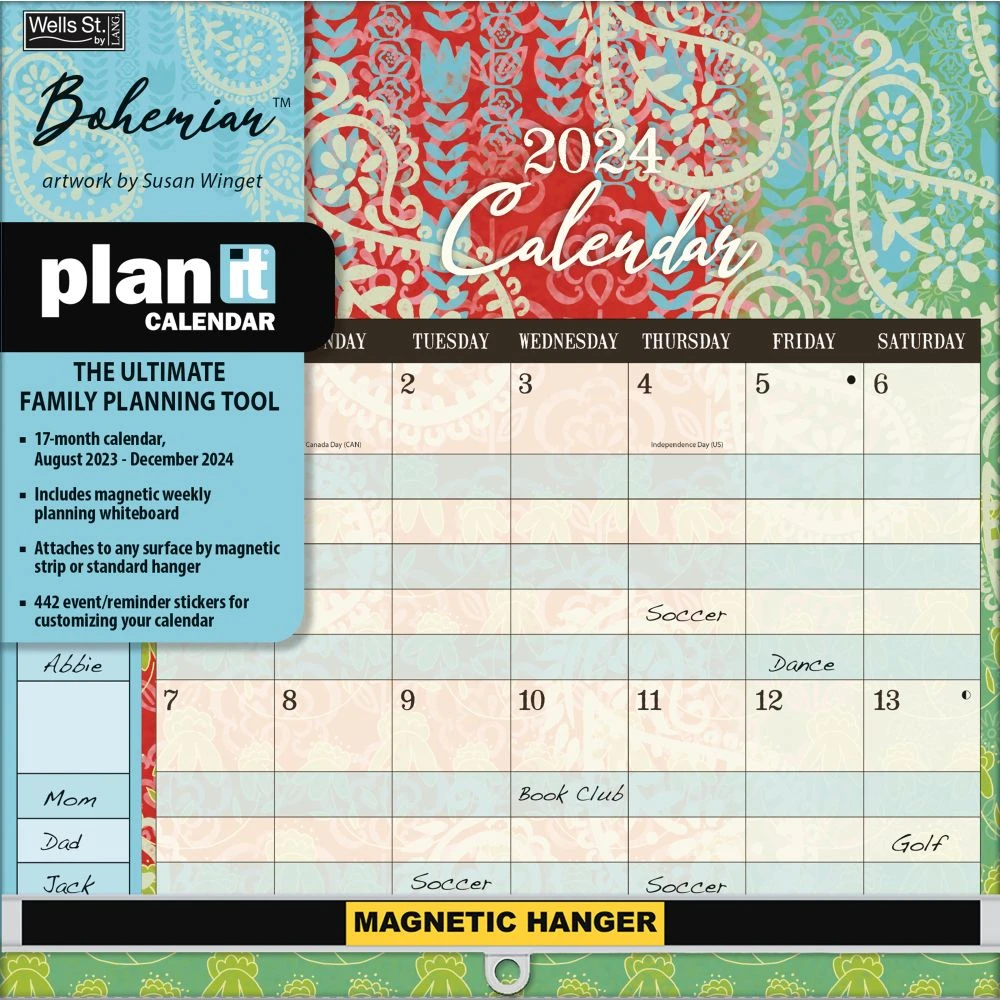 Bohemian Plan It 2024 Wall Calendar 3 Bohemian Plan It 2024 Wall Calendar
