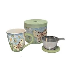 Butterfly Daisy Tea Infuser Mug By Susan Winget