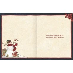 Snowman Scarf Boxed Christmas Cards (18 Pack) W/ Decorative Box By Susan Winget -Calendars Store 201900013261 ALT1