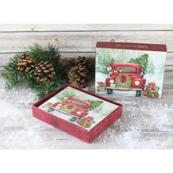 Santa's Truck Boxed Christmas Cards (18 Pack) W/ Decorative Box By Susan Winget -Calendars Store 201900013439 ALT3