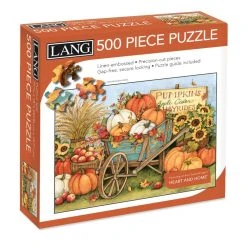 Harvest Wheelbarrow 500 Piece Puzzle By Susan Winget -Calendars Store 202100010106