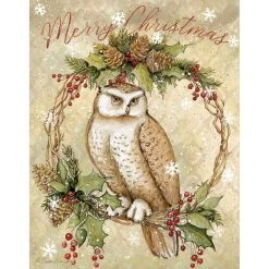 Owl Pinecone Boxed Christmas Cards -Calendars Store 202100015051 ALT1