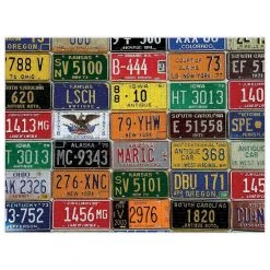Vintage License Plates 500 Piece Puzzle -Calendars Store 202200006754 ALT1