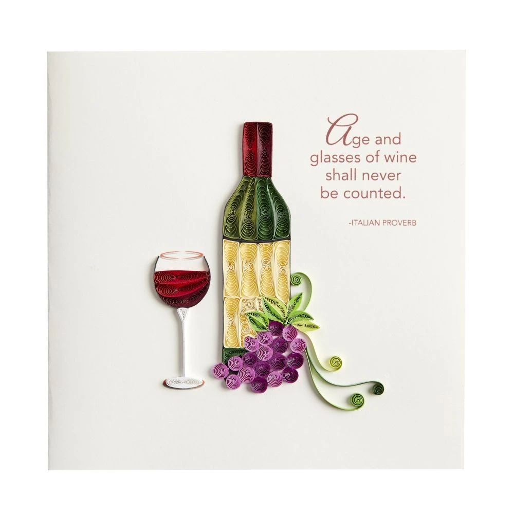 Wine Bottle Quilling Birthday Card 4 Wine Bottle Quilling Birthday Card - Image 2
