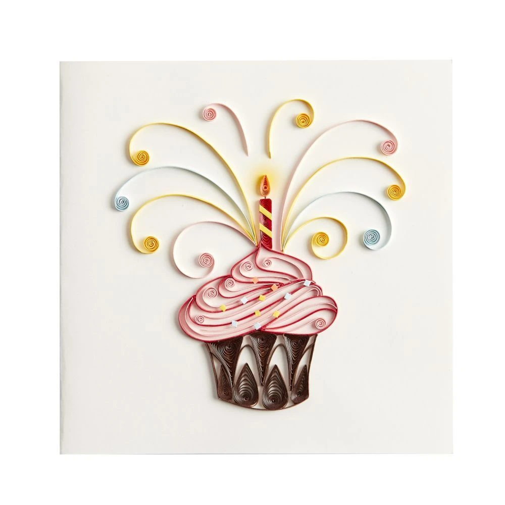 Cupcake Quilling Birthday Card 4 Cupcake Quilling Birthday Card - Image 2
