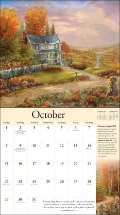 Thomas Kinkade Special Collectors Edition With Scripture 2023 Deluxe Wall Calendar With Print -Calendars Store 202300000868 4