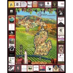 Michigan Wine 1000 Piece Puzzle -Calendars Store 202300007911