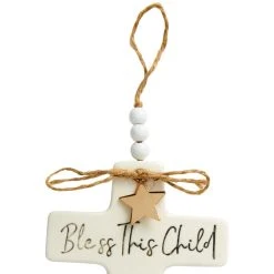 Little Blessings Ceramic Cross With Charm -Calendars Store 202300011747 ALT3