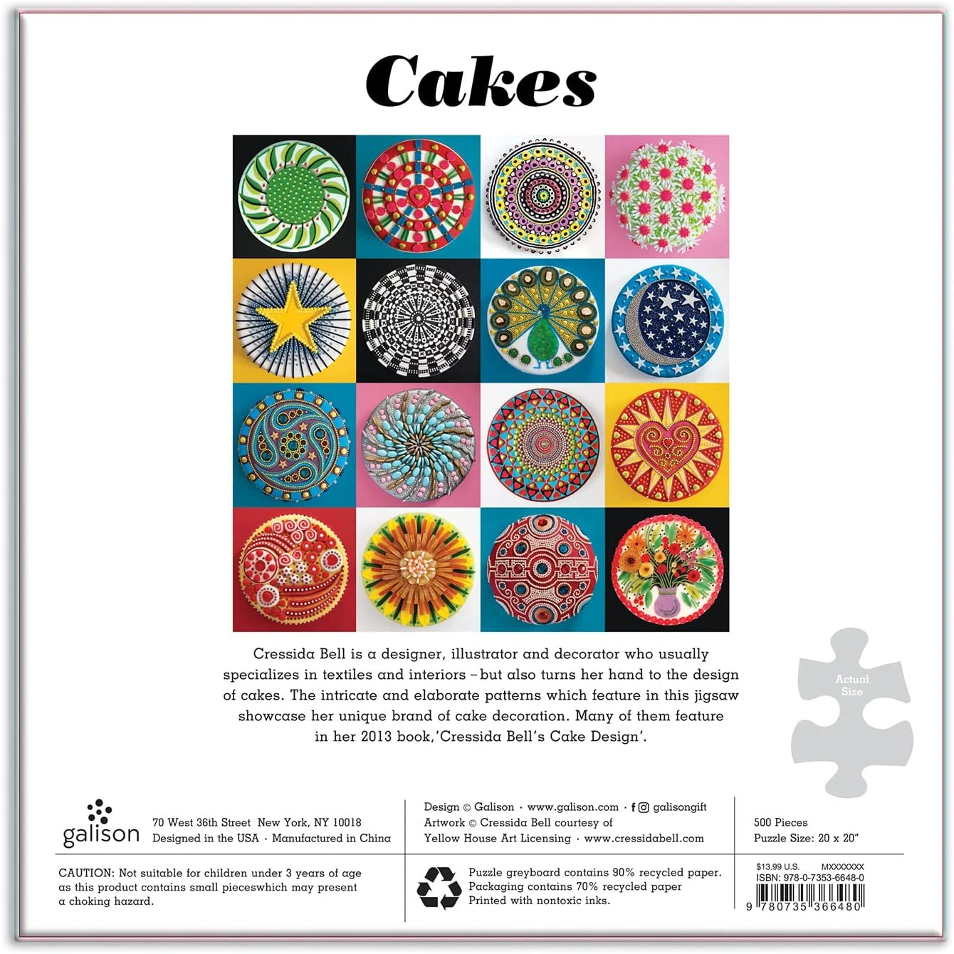 Chronicle Books Cakes 500 Piece Puzzle 6 Chronicle Books Cakes 500 Piece Puzzle - Image 4