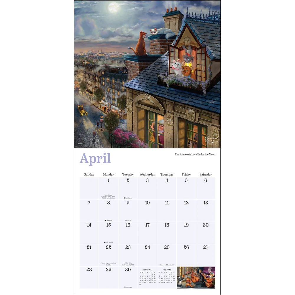 Kinkade Disney Collection 2024 Wall Calendar 5 Kinkade Disney Collection 2024 Wall Calendar - Image 3