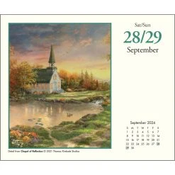 Kinkade Painter Of Light 2024 Desk Calendar -Calendars Store 202400002221 ALT4