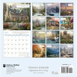 Kinkade Lightposts For Living 2024 Wall Calendar -Calendars Store 202400002222 ALT1