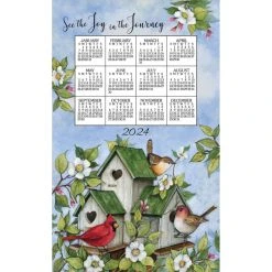 Birdhouses 2024 Towel Calendar
