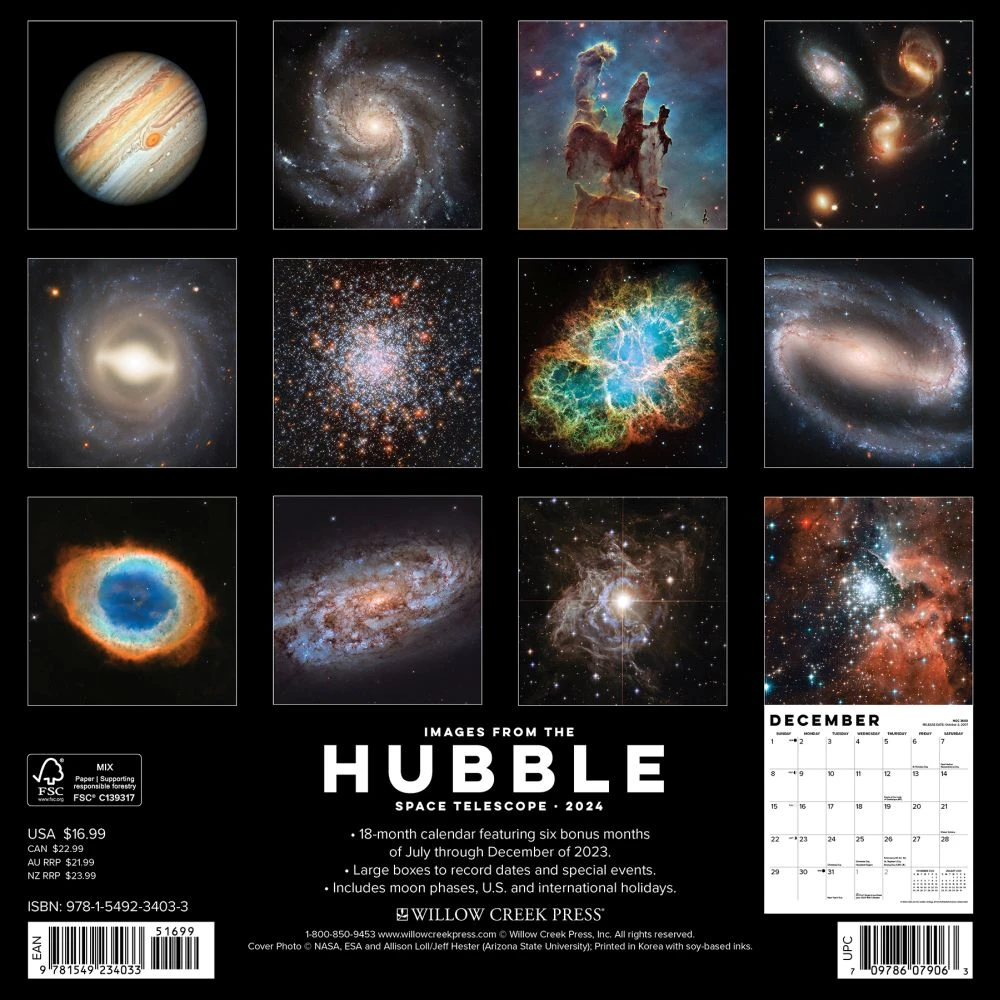 Images From The Hubble Space Telescope 2024 Wall Calendar 4 Images From The Hubble Space Telescope 2024 Wall Calendar - Image 2