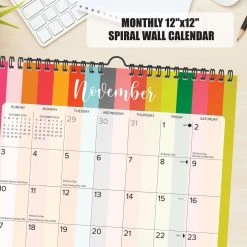 Modern Stripe Spiral Art 2024 Wall Calendar -Calendars Store 202400003894 ALT3