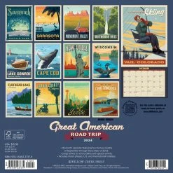 Great American Road Trip Travel Poster 2024 Wall Calendar -Calendars Store 202400003931 ALT1