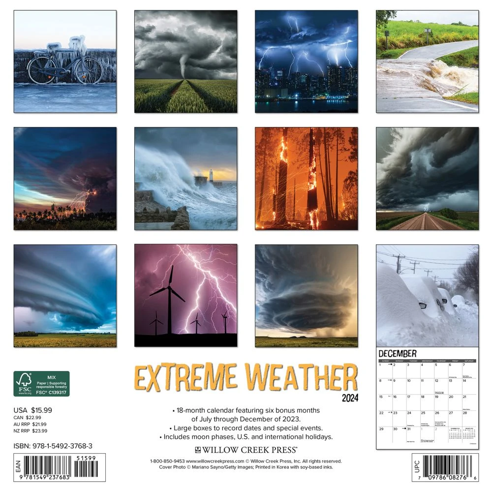 Extreme Weather 2024 Wall Calendar 4 Extreme Weather 2024 Wall Calendar - Image 2