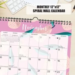 Pinky Pear Spiral 2024 Wall Calendar -Calendars Store 202400009414 ALT3