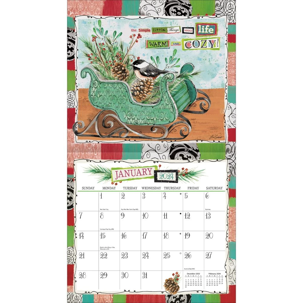 Happy Life 2024 Wall Calendar 5 Happy Life 2024 Wall Calendar - Image 3