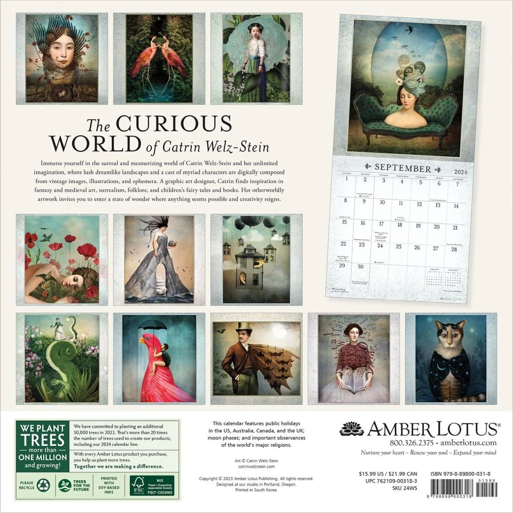 Curious World Welz-Stein 2024 Wall Calendar 4 Curious World Welz-Stein 2024 Wall Calendar - Image 2