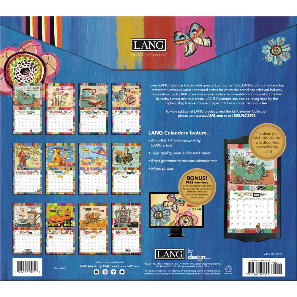 Happy Life 2024 Wall Calendar 4 Happy Life 2024 Wall Calendar - Image 2