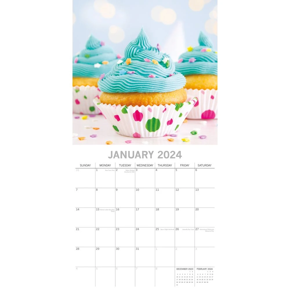 Cupcakes 2024 Wall Calendar 6 Cupcakes 2024 Wall Calendar - Image 4