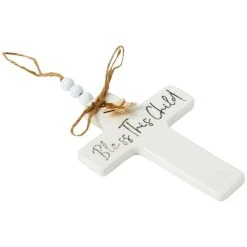 Little Blessings Ceramic Cross With Charm -Calendars Store 472f7b47 9f22 4455 815a f5c3a9e53a05