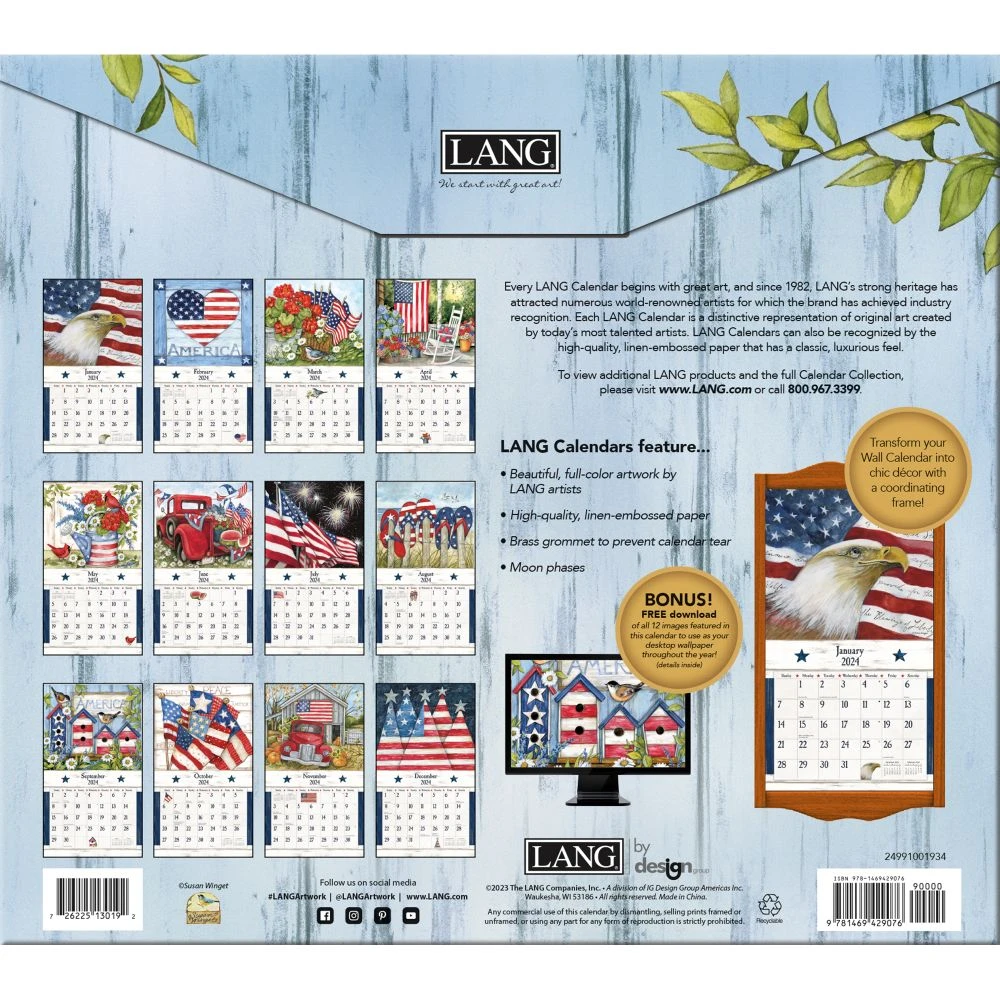 Old Glory 2024 Wall Calendar 4 Old Glory 2024 Wall Calendar - Image 2
