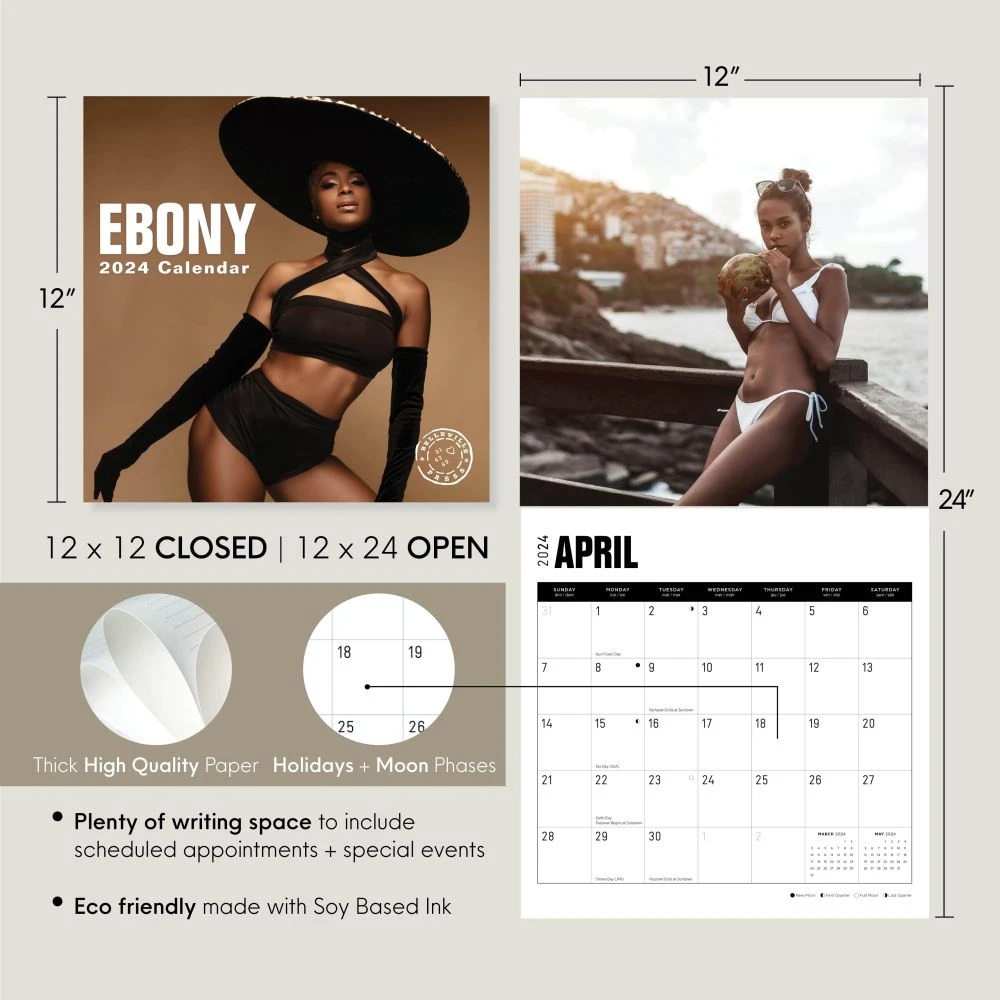 Ebony 2024 Wall Calendar 11 Ebony 2024 Wall Calendar - Image 9