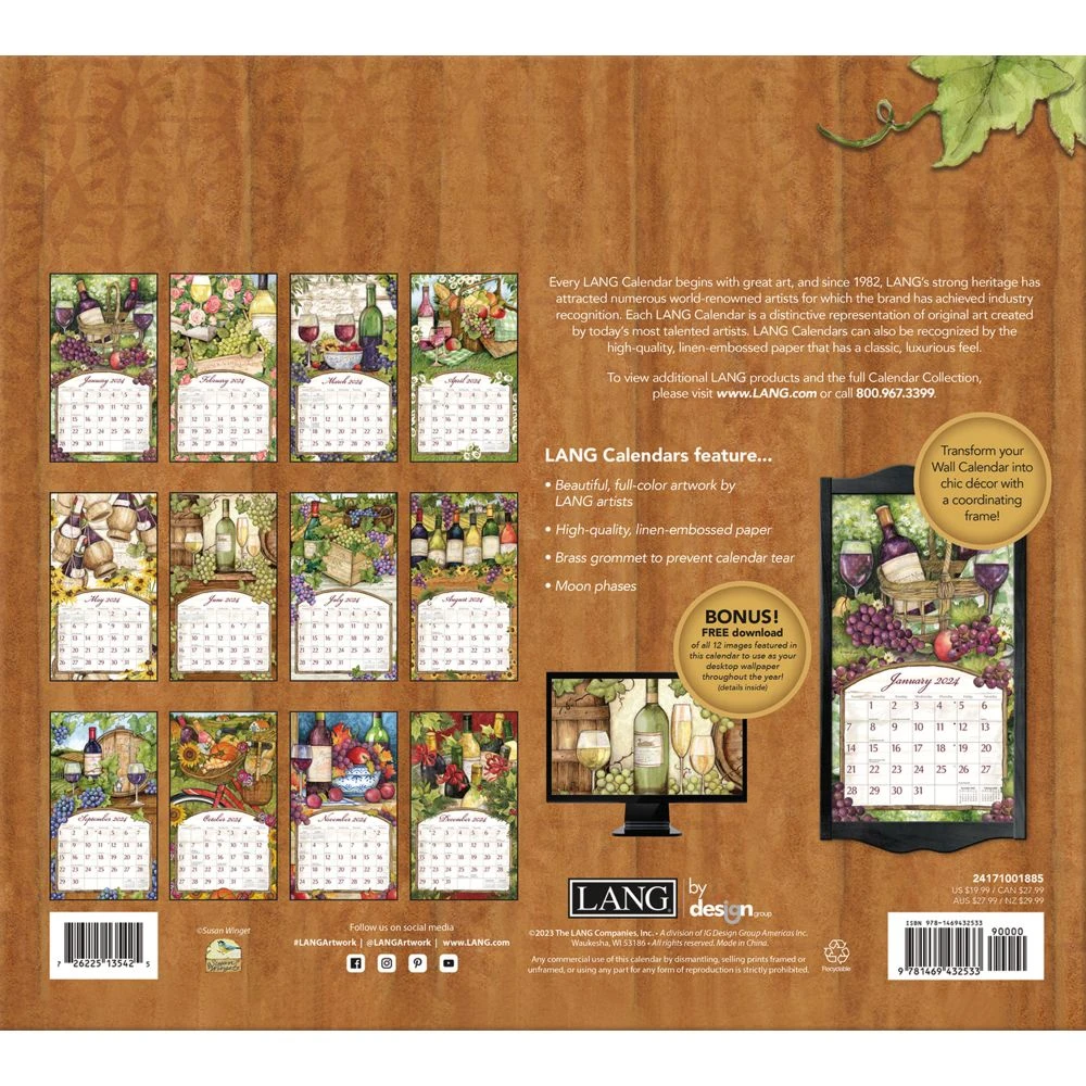 Wine Country Special Edition 2024 Wall Calendar 4 Wine Country Special Edition 2024 Wall Calendar - Image 2