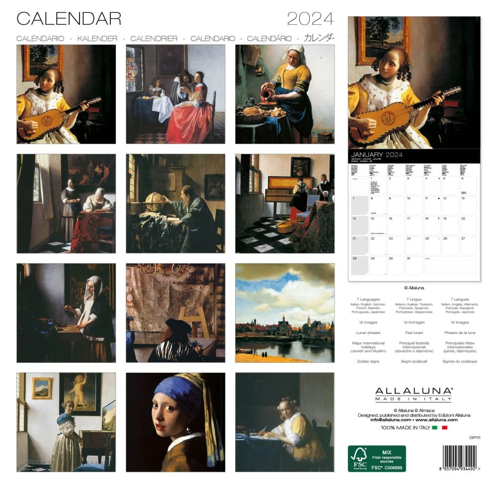 Vermeer 2024 Wall Calendar 4 Vermeer 2024 Wall Calendar - Image 2