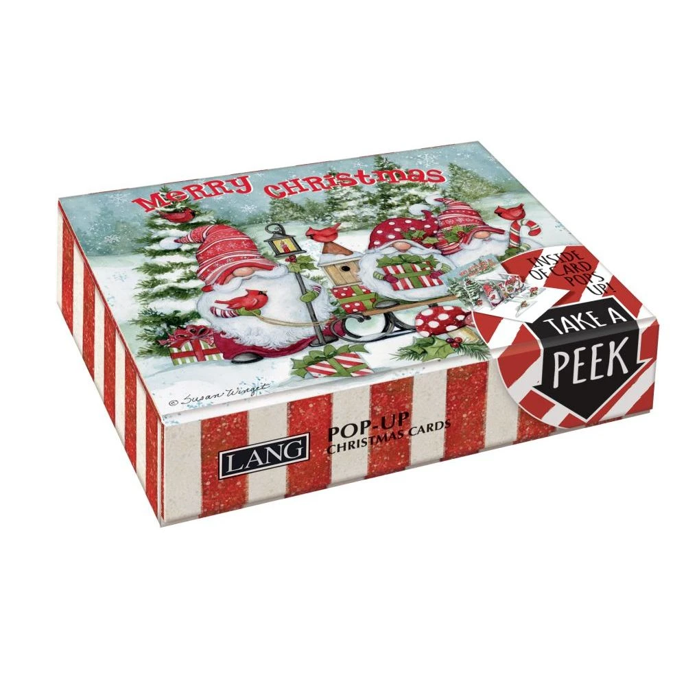 Holiday Gnomes 3D Pop-Up Christmas Cards (8 Pack) By Susan Winget 7 Holiday Gnomes 3D Pop-Up Christmas Cards (8 Pack) By Susan Winget - Image 5
