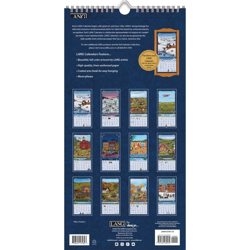Lang Folk Art Vertical 2024 Wall Calendar 4 Lang Folk Art Vertical 2024 Wall Calendar - Image 2