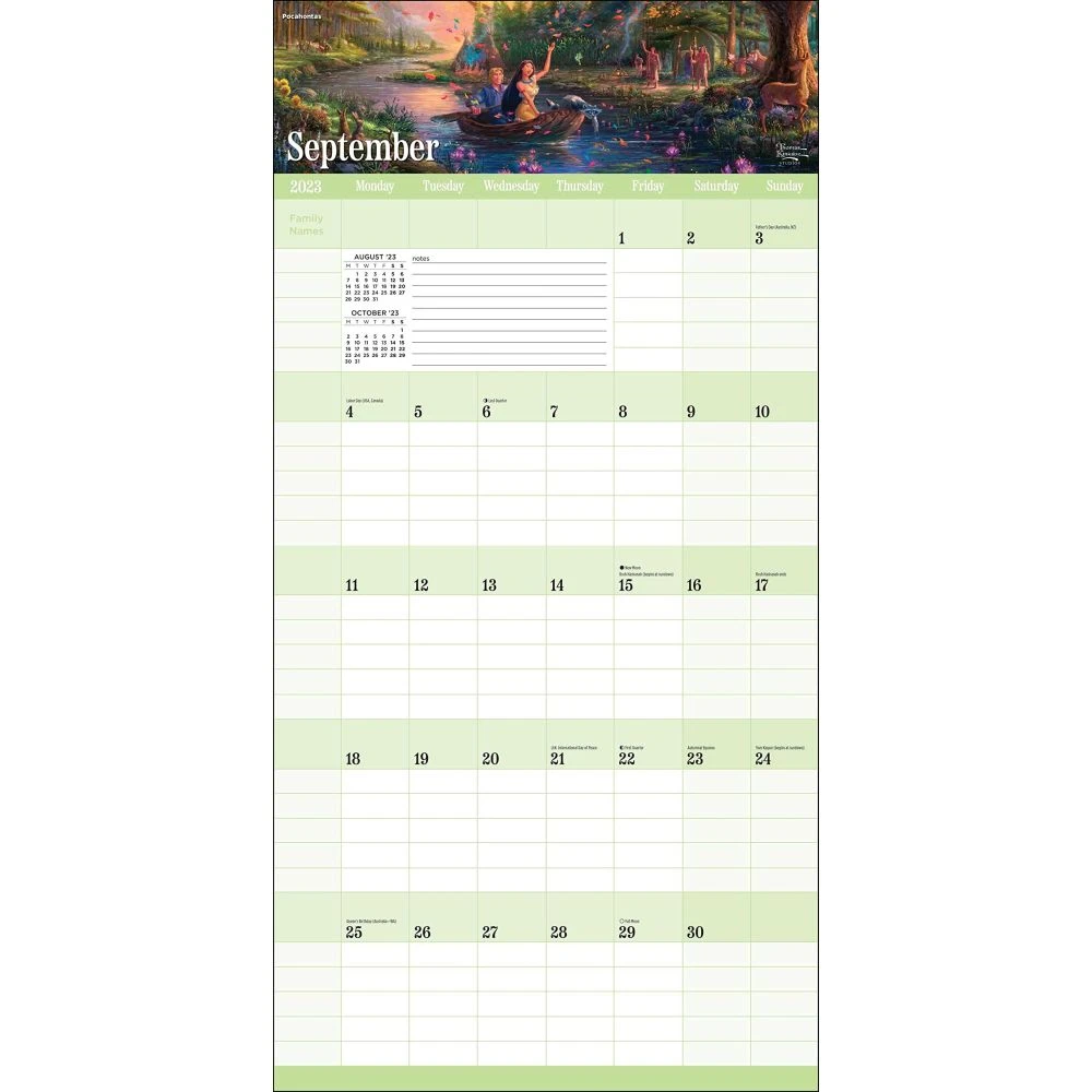 Kinkade Disney Family Organizer 2024 Wall Calendar 5 Kinkade Disney Family Organizer 2024 Wall Calendar - Image 3
