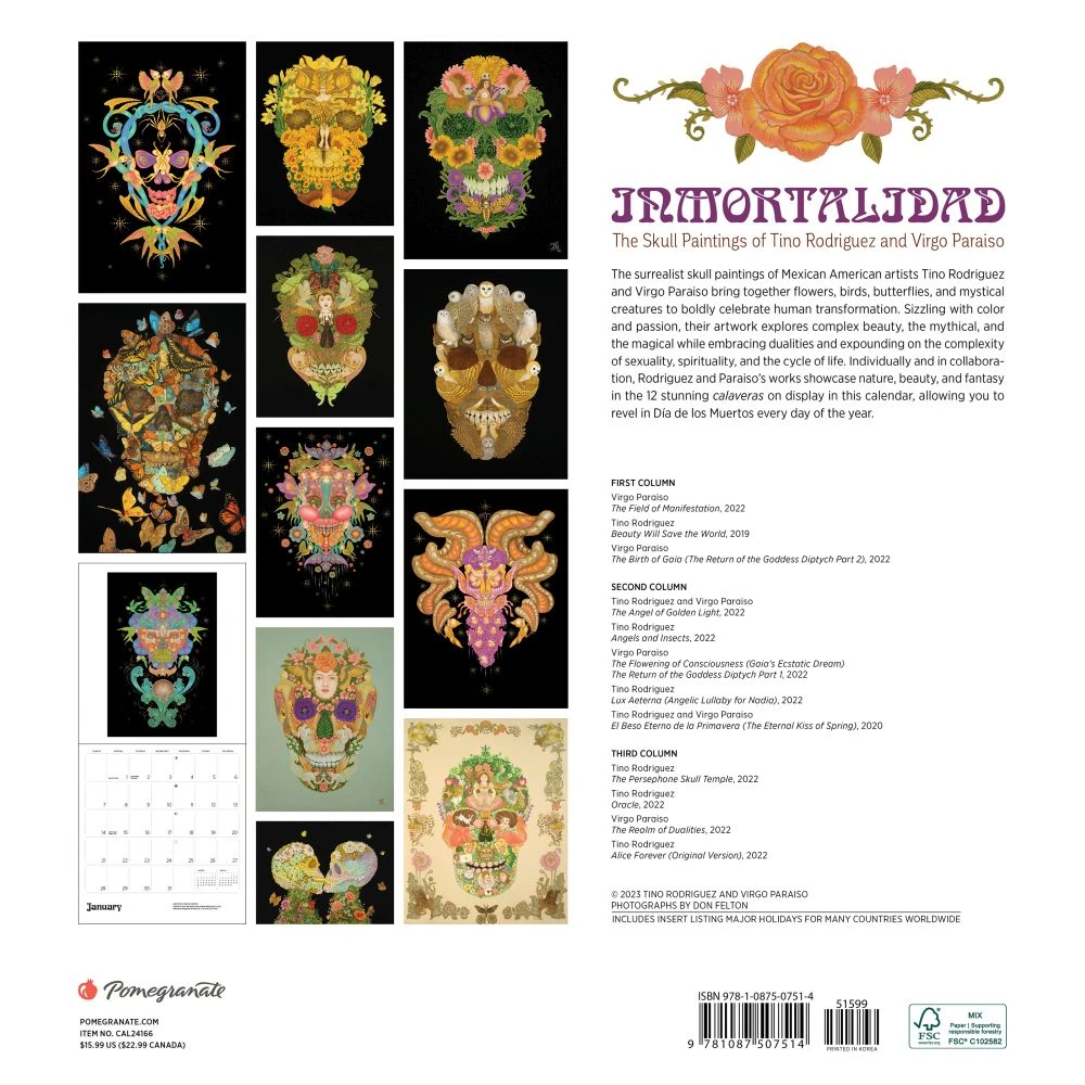 Rodriguez Inmortalidad 2024 Wall Calendar 4 Rodriguez Inmortalidad 2024 Wall Calendar - Image 2