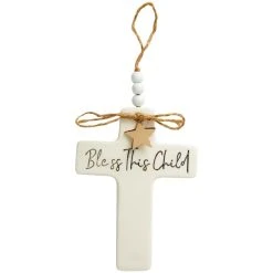 Little Blessings Ceramic Cross With Charm -Calendars Store 8723750a e8a8 4a12 b53d 481df02c6809