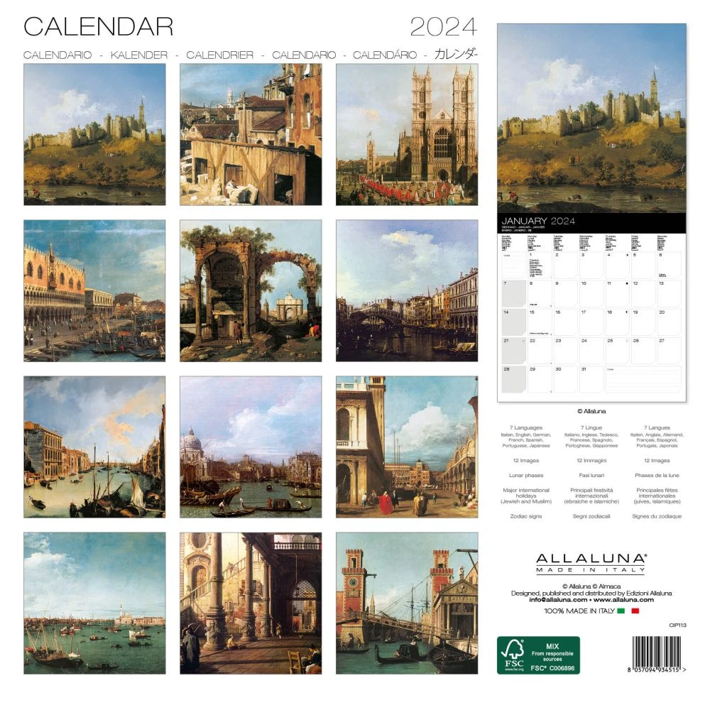 Canaletto 2024 Wall Calendar 4 Canaletto 2024 Wall Calendar - Image 2