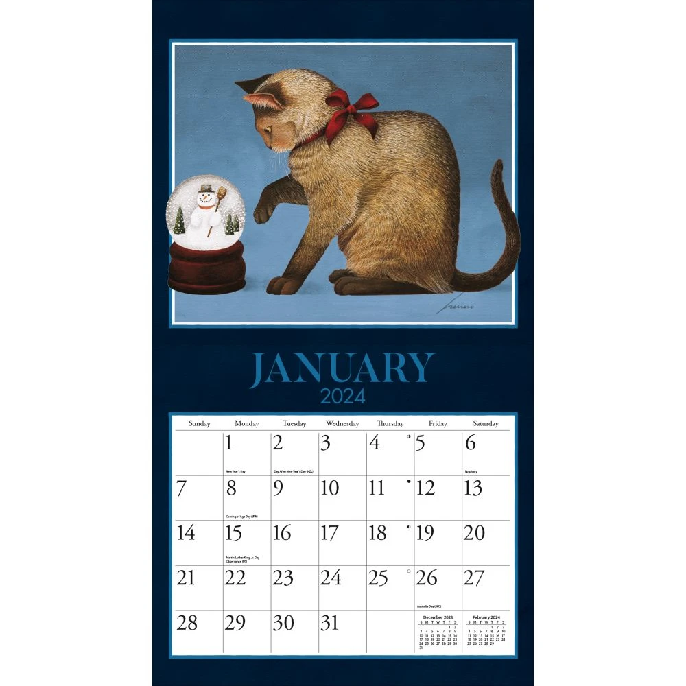 American Cat 2024 Wall Calendar 5 American Cat 2024 Wall Calendar - Image 3