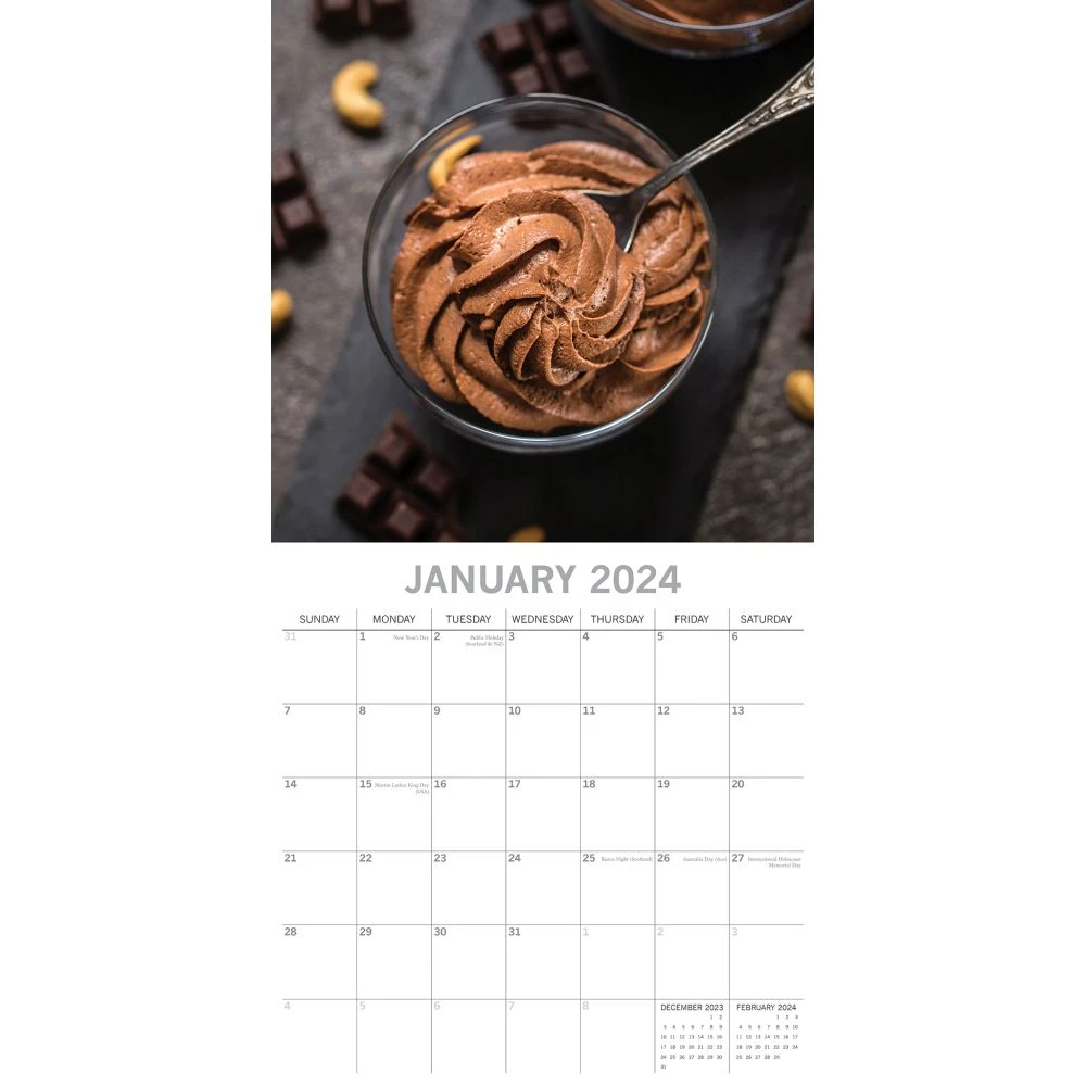 Chocolate 2024 Wall Calendar 5 Chocolate 2024 Wall Calendar - Image 3