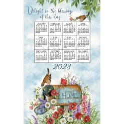 Floral Mailbox 2023 Calendar Towel