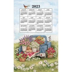 Flower Truck 2023 Calendar Towel