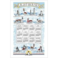 Lighthouses 2023 Calendar Towel
